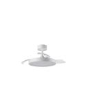 Ventilador de techo LED con aspas abatibles LISBOA II XS blanco Ø91cm DC 20W LED 24W CCT mando
