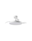 Ventilador ventoinha LED BETA 36W com pás dobráveis, branco, Ø107cm, DC 35W CCT com controle remoto.