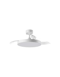 Plafón ventilador LED 36W aspas abatibles blanco BETA Ø107cm DC 35W CCT con mando