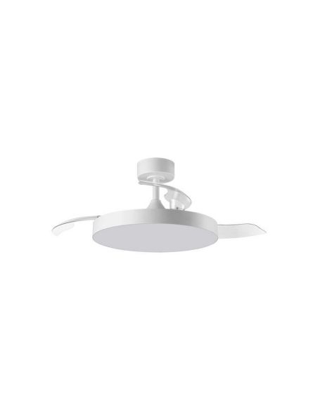 Ventilador ventoinha LED BETA 36W com pás dobráveis, branco, Ø107cm, DC 35W CCT com controle remoto.