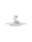 Plafón ventilador LED aspas abatibles Ø91cm BETA XS blanco DC 20W LED 24W CCT mando