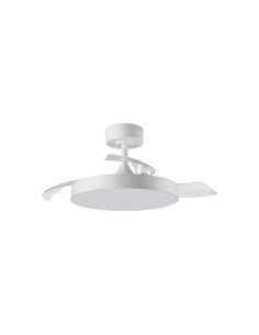 Ventilador ventoinha BETA XS com LED branco e pás dobráveis, Ø91cm, DC 20W, LED 24W, controle remoto CCT