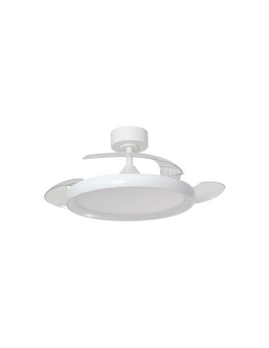 Ventoinha de teto SITGES 32W LED com pás retráteis, branco, Ø107cm, DC 35W CCT com controle remoto.