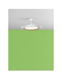 Ventilateur de plafond SITGES 32W LED à pales rétractables, blanc/bois, Ø107cm, 35W CC avec télécommande