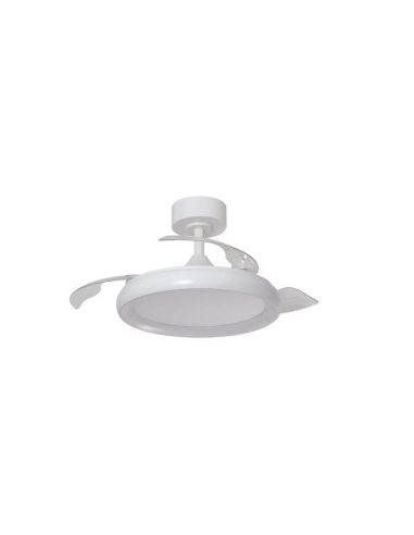 Plafón/Ventilador de techo LED SITGES XS blanco Ø91cm DC 35W LED 30W CCT con mando