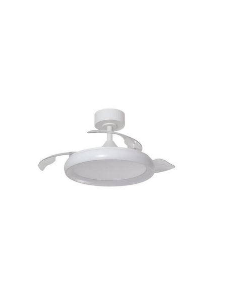 Ventoinha de teto/luminária LED branca SITGES XS Ø91cm DC 35W LED 30W CCT com controle remoto