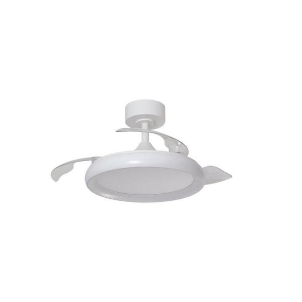Plafón/Ventilador de techo LED SITGES XS blanco Ø91cm DC 35W LED 30W CCT con mando