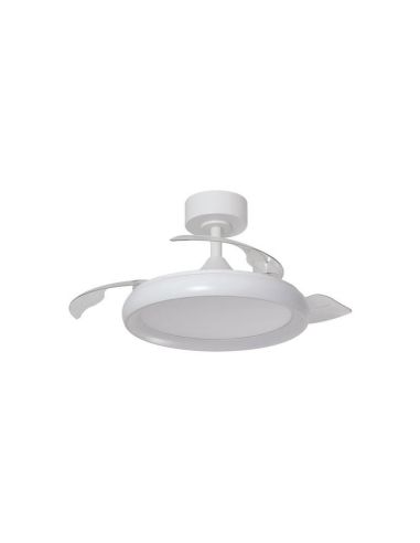 Plafón/Ventilador de techo LED SITGES XS blanco Ø91cm DC 35W LED 30W CCT con mando