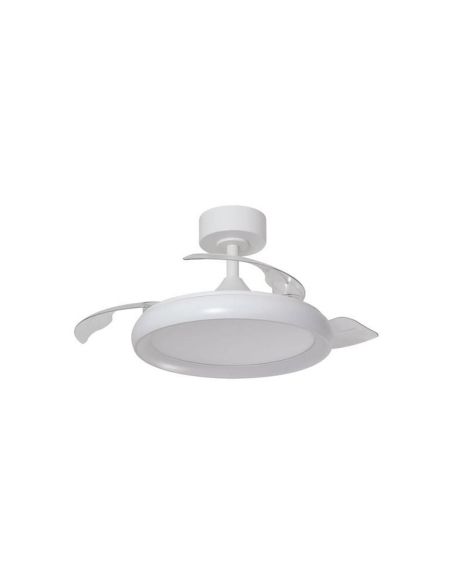 Plafón/Ventilador de techo LED SITGES XS blanco Ø91cm DC 35W LED 30W CCT con mando
