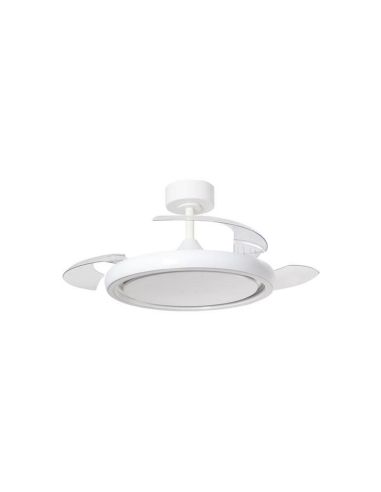 Ventilateur de plafond CAPRI LED 32+8W CCT 3200lm Blanc Ø107cm DC 35W avec télécommande