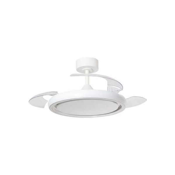 Ventilateur de plafond CAPRI LED 32+8W CCT 3200lm Blanc Ø107cm DC 35W avec télécommande