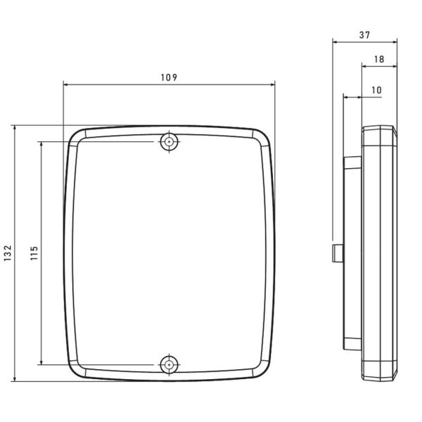 Feu arrière à LED FT-323 encastré 12V-30V 3 fonctions avec clignotant dynamique E9 R1 S1 2a