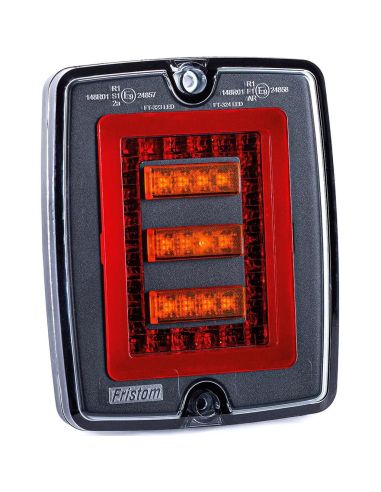 Lanterna traseira de LED embutida FT-323 12V-30V 3 funções com indicador de direção dinâmico E9 R1 S1 2a