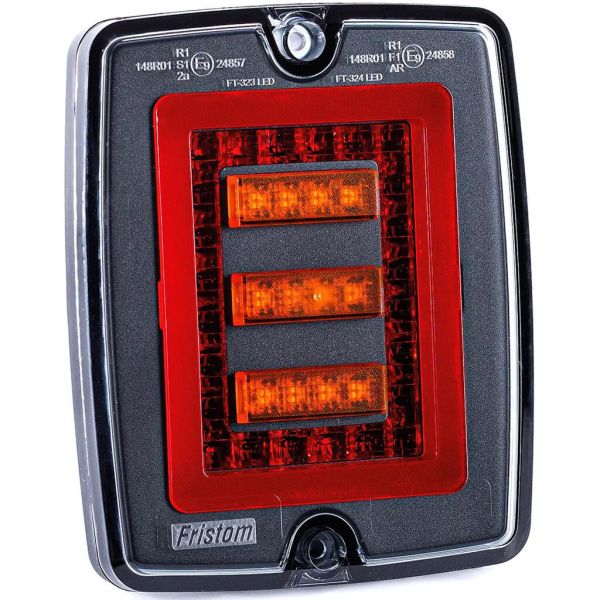 Lanterna traseira de LED embutida FT-323 12V-30V 3 funções com indicador de direção dinâmico E9 R1 S1 2a