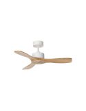 Ventilador de techo sin luz RIGA II WO WOOD XS blanco/madera natural Ø97cm DC 32W 3 aspas IP20