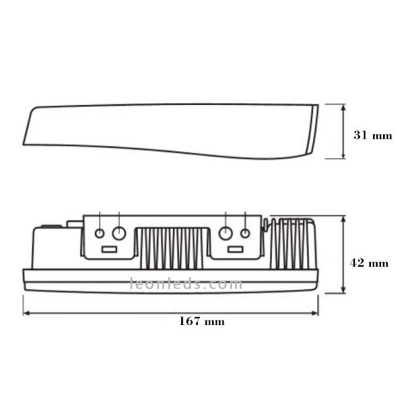 Dimensiones de Luz Diurna LED de Osram | Luz Diurna LED de Osram | LeonLeds Iluminación