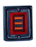 Piloto Trasero LED FT-323 FR1 con Marco 12V-30V Rectangular 3 Funciones Dinámico R1 S1 2a