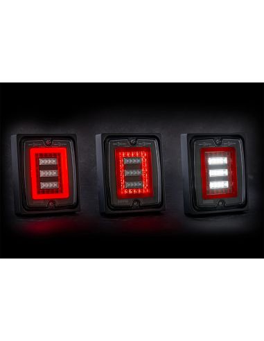 Lanterna traseira de LED FT-324 FR1 com moldura 12V-30V, luz de ré e de neblina R1 F1 AR