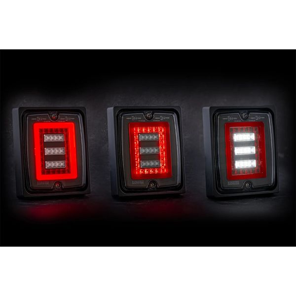 Piloto Trasero LED FT-324 FR1 con Marco 12V-30V Marcha Atrás y Antiniebla R1 F1 AR