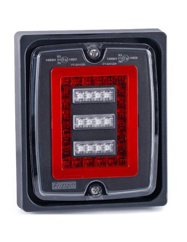 Lanterna traseira de LED FT-324 FR1 com moldura 12V-30V, luz de ré e de neblina R1 F1 AR