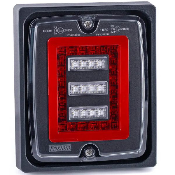 Piloto Trasero LED FT-324 FR1 con Marco 12V-30V Marcha Atrás y Antiniebla R1 F1 AR