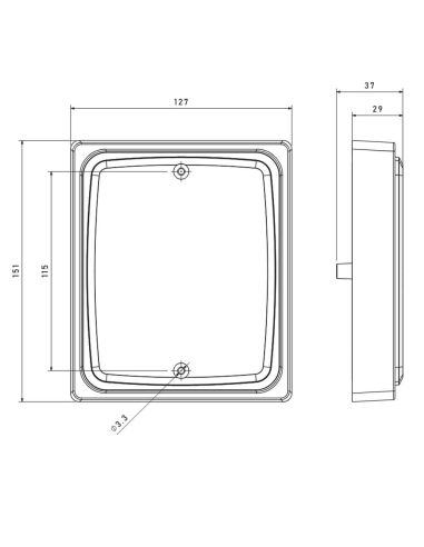 Feu arrière à LED FT-324 FR1 avec cadre 12V-30V, feux de recul et antibrouillard R1 F1 AR