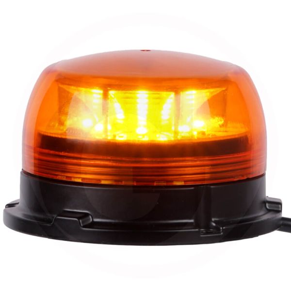 Encendido Rotativo LED Mini Ámbar 12V 24V Homologado R65 Ø84mm Superficie