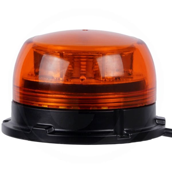 Rotativo LED Mini Ámbar 12V 24V Homologado R65 Ø84mm Superficie