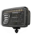Faro principal LED rectangular 12/24V con soporte, luz de cruce y carretera, DRL, homologado ECE valido para Massey Ferguson