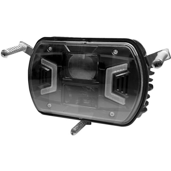 Faro LED Tractor H4 Cuadrado 12V 24V Homologado Carretera Cruce y Posición New Holland