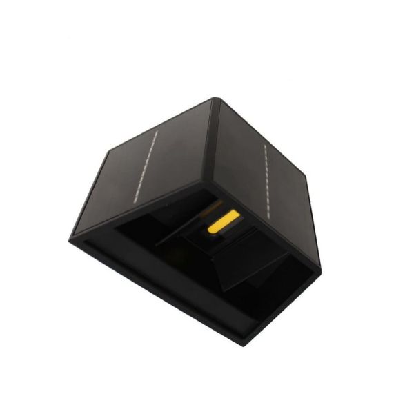 Luminária de parede externa solar VIO LED, com iluminação para cima/para baixo e sensor crepuscular, 120 lúmens, 4000K, IP54.