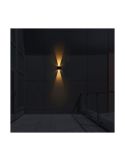 Luminária de parede externa solar LED VIO, com iluminação para cima/para baixo e sensor crepuscular, 2,7 W, 120 lúmens, 3000 K, 