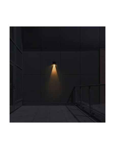 Luminária de parede externa solar LED VIO, com iluminação para cima/para baixo e sensor crepuscular, 2,7 W, 120 lúmens, 3000 K, 