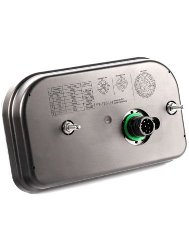 Conector de Piloto Trasero LED FT-170 12V-30V 6 Funciones AMP 7 Pin Sin Matrícula con triángulo