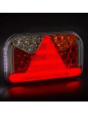 Posición Piloto Trasero LED FT-170 12V-30V 6 Funciones AMP 7 Pin Sin Matrícula con triángulo