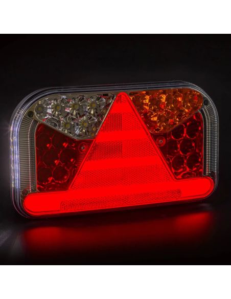 Posición Piloto Trasero LED FT-170 12V-30V 6 Funciones AMP 7 Pin Sin Matrícula con triángulo