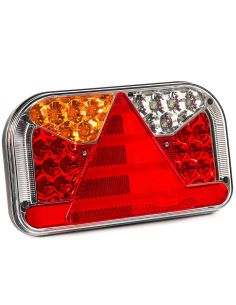 Feu arrière à LED avec triangle et connecteur 5 broches Bajonet 6 fonctions FT-170 Fristom | LeonLeds