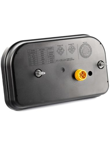 Feu arrière à LED avec triangle et connecteur 5 broches Bajonet 6 fonctions FT-170 Fristom | LeonLeds