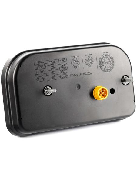 Feu arrière à LED avec triangle et connecteur 5 broches Bajonet 6 fonctions FT-170 Fristom | LeonLeds