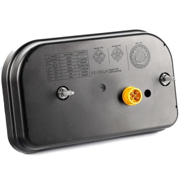 Piloto Trasero LED con triangulo con conector 5 Pin Bajonet 6 Funciones FT-170 Fristom | LeonLeds