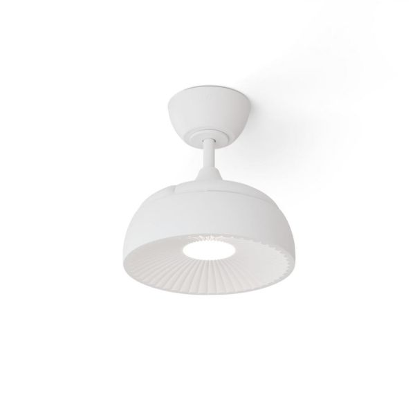 Ventilador de techo LED clásico retráctil VICTORIA XS blanco Ø55cm DC 27W luz 12W CCT DIM 2100lm IP20