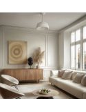 Ventilador de techo LED clásico retráctil VICTORIA XS blanco Ø55cm DC 27W luz 12W CCT DIM 2100lm IP20