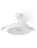 Ventilateur blanc, Ø89 cm, moteur CC 30 W, éclairage 16 W, température de couleur variable 3000 lm, indice de protection IP20