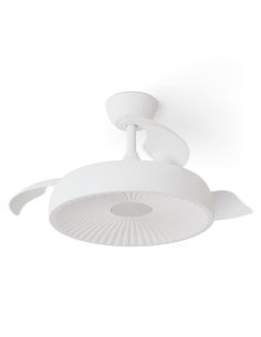 Ventilateur blanc, Ø89 cm, moteur CC 30 W, éclairage 16 W, température de couleur variable 3000 lm, indice de protection IP20
