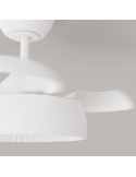 Ventilador de techo LED clásico retráctil VICTORIA S blanco Ø89cm motor DC 30W luz 16W CCT DIM 3000lm IP20