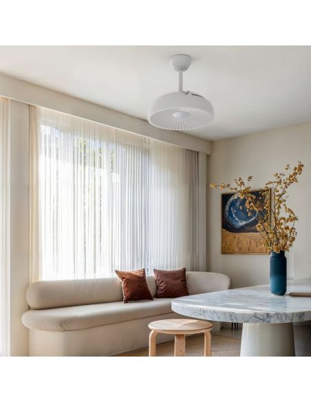 Ventoinha branco, Ø89cm, motor DC de 30W, lâmpada de 16W, CCT DIM 3000lm, IP20