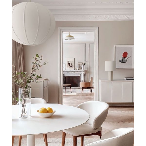 Ventilador de techo LED retráctil de diseño EMMA XS blanco Ø55cm DC 27W luz 12W CCT DIM 2100lm IP20
