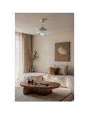 Ventilador de techo LED retráctil de diseño EMMA XS blanco Ø55cm DC 27W luz 12W CCT DIM 2100lm IP20