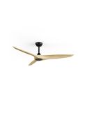Ventilador de techo interior/exterior NOVA Ø152cm negro palas madera clara DC 36W IP44