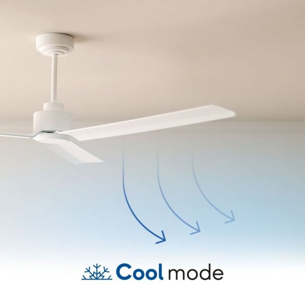 Ventilador de techo interior/exterior NOVA Ø152cm negro palas madera clara DC 36W IP44